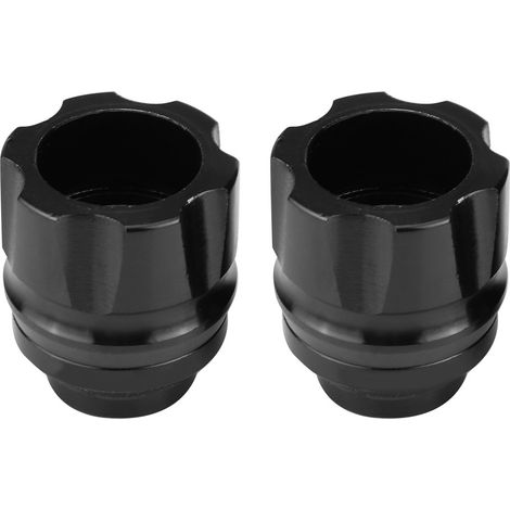 Lot de 2 glissières de protection anti-collision en alliage d'aluminium CNC universelles pour fourche avant de moto (Noir) (1/5)