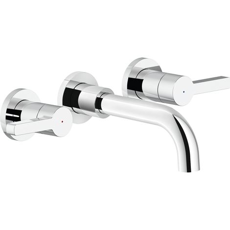 Parte esterna batteria 3 fori a parete per lavabo Nobili serie Lira LR116298/ET1CR  Cromato - Ottone