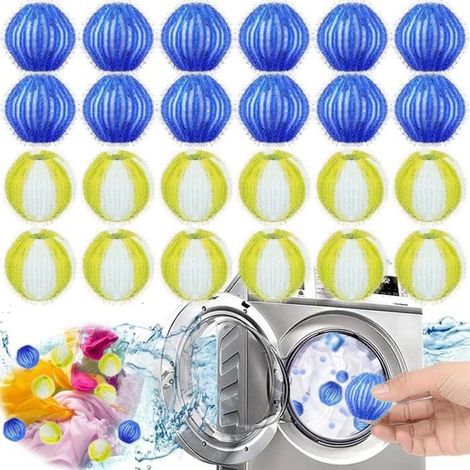 24 Pièces Boule Anti Poil Machine à Laver,Réutilisable Boule Anti Poils Machine a Laver, pour Chien Chats Poils d\'animaux (1/4)