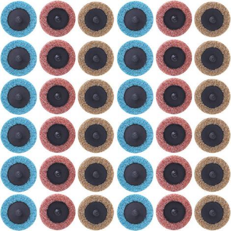 36Pcs Disques de ponçage, Disques de ponçage Jeu de disques de changement rapide, Kit de disques de ponçage pour disque de sable abrasif en nylon poli à spiral (1/5)