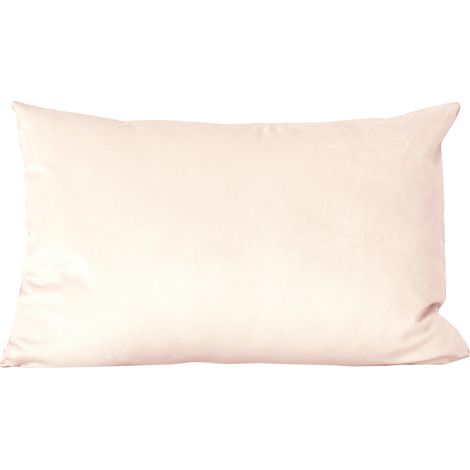 Rechteckiges Kissen 30x50cm Samt ecru Nauru