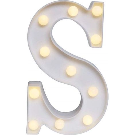 LED 26 Alphabet lettre numéro lumières esperluette symbole amour coeur éclairer signe lampe pour mariage maison fête vacances Bar décoration. (1/5)