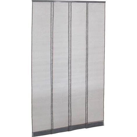 Moustiquaire rideau porte Passages Intensifs - L 100 x H 230 cm Gris