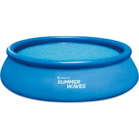 Summer Waves – Piscine gonflable ronde 457x107 cm – Bâche en PVC 3 couches – Capacité 12.265 litres – Montage rapide en quelques minutes (1/4)
