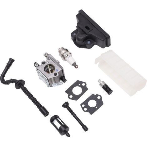 Kit carburateur, bougie d'allumage puissante, filtre à air, crépine de durite d'essence pour tronçonneuse STIHL 021 023 (1/5)