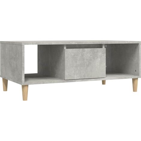 Maison Exclusive - Tavolino Salotto Grigio Cemento 90x50x36,5 cm Legno Multistrato (1/5)