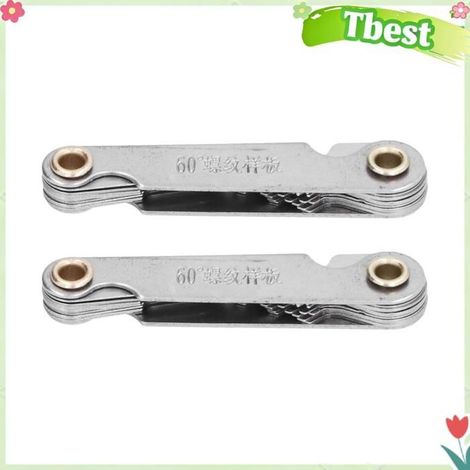 Tbest Jauge de filetage Jauge de Pas de Filetage, Outil de Mesure de Précision en Acier Inoxydable, 20 Lames quincaillerie compas (1/5)