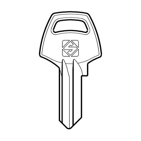 CHIAVE PIATTA CORBIN CB4 SILCA - OTTONE NICHELATO- 10 pezzi