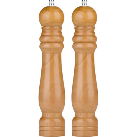 ALPINA Moulin à poivre et à sel Wood, mécanisme réglable, hauteur 25 cm (1/3)