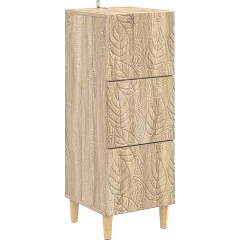 Mobile con Cassetti Rovere Sonoma 33 x 34,5 x 90 cm vidaXL