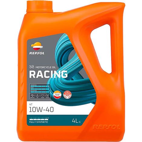 Aceite sintético para motor Repsol 4T Racing 10W50 4L MA2 RP160P54