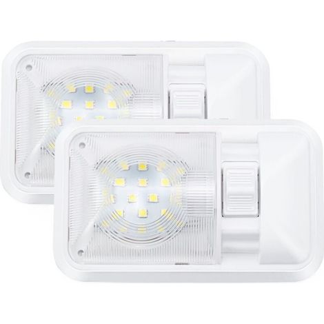 Stück 12V LED-Innenraumlampen für Auto, Wohnwagen, Wohnmobil, LKW, Anhänger, Camper, Boot – 800lm neutralweißes Licht mit Schalter (1/4)