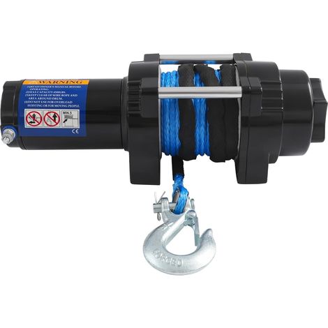 Treuil électrique 12 V 4500 lbs avec corde en nylon, télécommande et verrouillage, ATV UTV SUV Pickup, treuil de remorquage, force de traction 2041 kg, treuil électrique robuste (1/5)