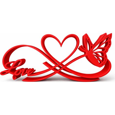 Elegante Dekoration, Symbol unendlicher Liebe in Rot
