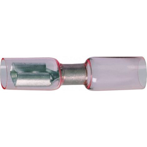 Cosse clip 6.3 mm x 0.8 mm DSG Canusa 7934100302 avec gaine thermorétractable 180 ° entièrement isolé rouge 1 pc(s) S50762