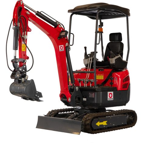 Mw Tools – Mini-pelle 1,8 tonnes moteur Kubota 10,2 kW 3 cylindres – Bras pivotant – Chenilles extensibles – Pression hydraulique 15-16 MPa – MG18F (1/5)