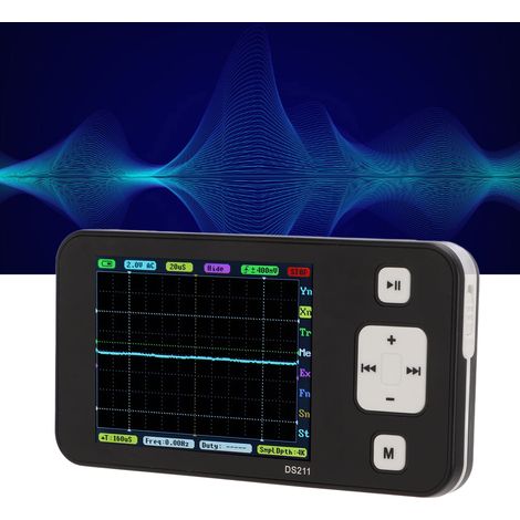 Miniware DS211 Mini Oscilloscope : Oscilloscope de poche portable avec 1 canal et une bande passante de 200 kHz, oscilloscope d'entrée de gamme. (1/5)