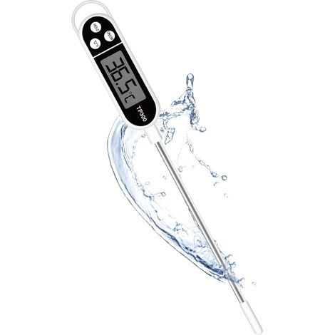 Thermometre Cuisine, LCD Longue Termometre Cuison, Thermometre Barbecue, Alimentaire Thermomètre Digital pour Patisserie BBQ Lait à Viande Culinaire (1/5)