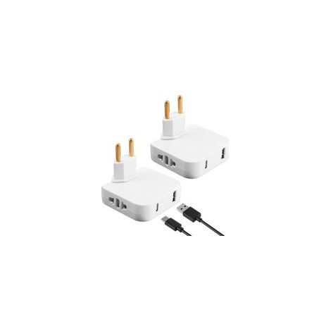 2 PCS Prise Plate Derriere Meuble,avec 2 Prises de 220 V,1 Port USB et 1 Port Type-C,Compatible avec Les connecteurs européens 220 V (1/5)