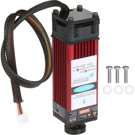5.5W 450nm Laser Module, Engraving Laser Head, Adjustable Focal Length, High-Precision Engraving of Plastic, Leather, Wood, and Acrylic for CNC Laser Engraving Machines (1/5)
