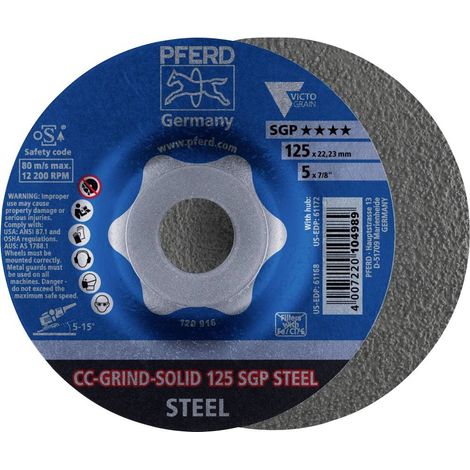 PFERD TOOLS 64187126 Disque abrasif Diamètre 125 mm Ø de perçage 22.23 mm acier 10 pc(s) W158322 (1/5)