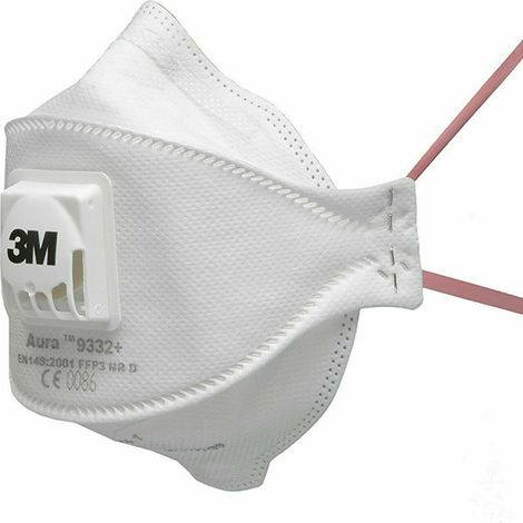 Mundschutz Maske FFP3 Atemschutzmaske Gesichtsmaske Mund Nasenschutz mit Ventil 3M™ Aura™ 9332+ (1/5)
