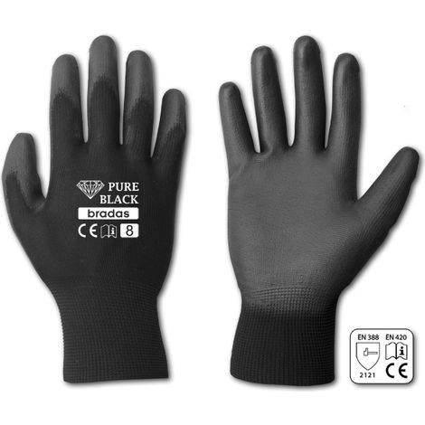 BRADAS RĘKAWICE ROBOCZE PURE BLACK ROZ. 10/BS