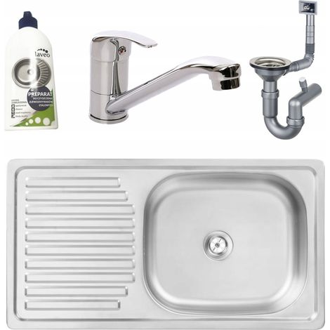 Set lavello a incasso a vasca singola Dino 75x40 cm