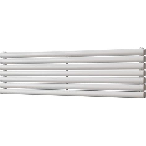 Omeara Axis - White Horizontal Radiator H406mm x W1400mm Double Panel