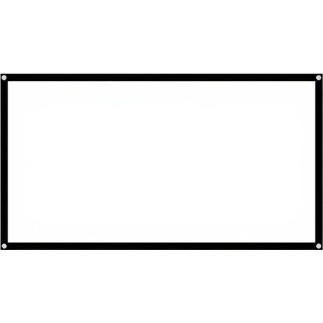 Écran de Projection Portable et Pliable,60-120 Pouces 16: 9 Ecran de Projection Blanc Tissu en Polyester synthétique Compatible avec Vidéoprojecteur pour Home Cinéma(72 Pouces) (1/5)