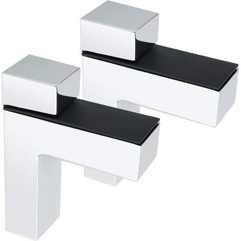 2Pcs Glass Shelf Brackets, Adjustable and Adaptable Shelf Supports for Glass Thicknesses from 2-29mm for Bathroom, Screw-on Wall Mounting, Polished Chrome Finish in Zinc Alloy (1/4)