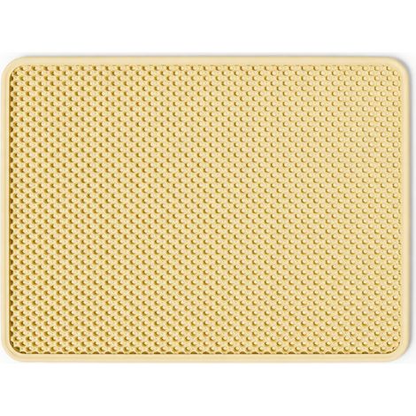 Alfombrilla antia arena para arenero amarillo crema modelo 1 (1/5)