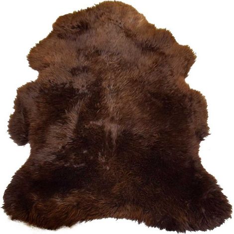 Tapis Imitation Fourrure "Peau" 71x107cm Marron