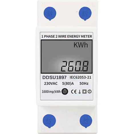 Contatore elettrico digitale misuratore di potenza ferroviario monofase contatore elettrico multifunzione monofase a due fili (1/5)