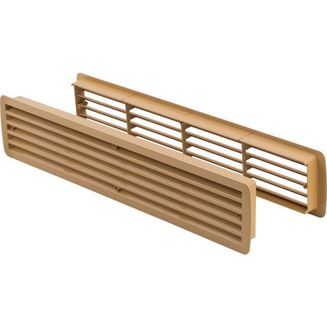 Lüftungsgitter Türlüftung Kunststoff Buche paarweise 457mm x 92mm
