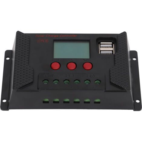 Contrôleur de charge solaire LCD PWM 12V 24V à reconnaissance automatique pour panneaux photovoltaïques (1/5)