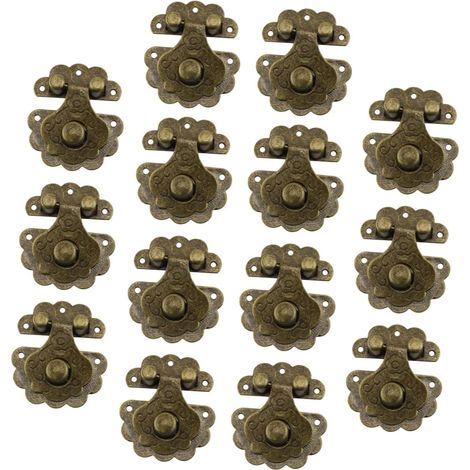 Série 2 Fermeture à loquet vintage en fer pour boîte à bijoux (1/5)