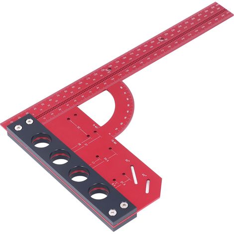 Équerre de menuiserie multifonction en aluminium 300mm, règle de traçage à angle droit pour mesure précise, outil de marquage professionnel (1/5)