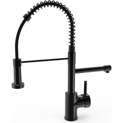 3-in-1 Instant Boiling Water Tap Kitchen Cold Hot Filtered Tank Modern Black (1/5)