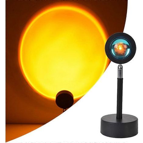 Projecteur de lumière de coucher de soleil, veilleuse LED rotative à 180 degrés, projecteur de lumière de coucher de soleil (coucher de soleil) (1/5)