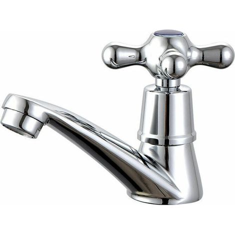 Single Cold Water Tap Water Tap, Chrome Single Cold Tap Basin Water Tap, for Home Bathroom Toilet Sink Basin Kitchen (1/5)