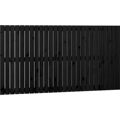 Accessorio per letto testiera pensile camera da letto 166 x 3 x 90 cm legno massello nero TDL0202519