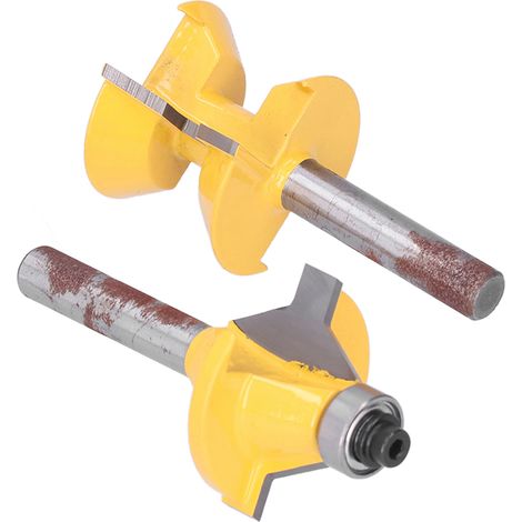2PCS Fraise à Tenon 8mm 120° pour Assemblage Bois, Outil de Gravure et Découpe Menuiserie