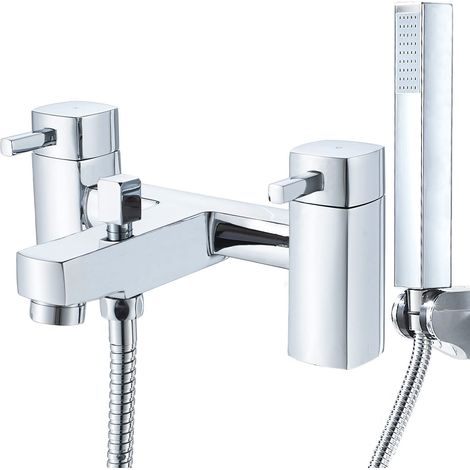 Robinet de salle de bain en laiton massif cuivre mitigeur bain douche (1/5)