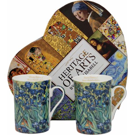 Porzellantassen, 2 Stück, Vincent van Gogh, Schwertlilien, Luxus-Geschenk (1/5)