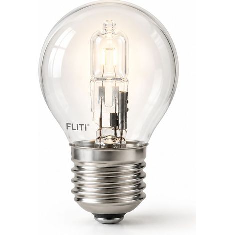 FLITI Ampoule Halogène E27 28W G45 Blanc Chaud 2700K Dimmable Verre Renforcé Lot de 6 pour Lustres et Lampes (1/5)