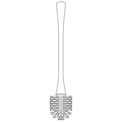 pba 01 WC-Bürste für Art 4CN.486.000C aus Nylon, 380mm