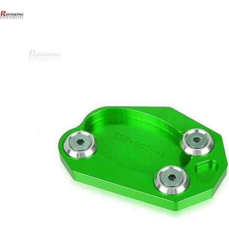 Seitenständer-Vergrößerung für Motorrad, passend für Kawasaki ZX-6R, ZX-10R, ZX6R, ZX636 (2009–2023), Ninja ZX10R (2008–2023) und J300 (2011–2023) – grün (1/5)