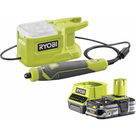 Confezione RYOBI Mini utensile multifunzione 18V OnePlus RRT18-0 - 1 batteria 2,5Ah - 1 caricatore rapido RC18120-125 (1/5)