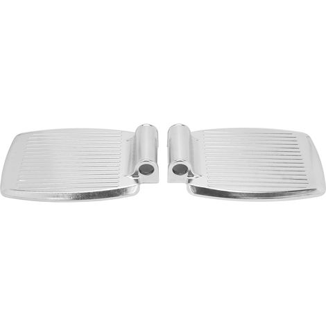 Lot de 2 repose-pieds pour fauteuil roulant, en alliage d'aluminium, avec revêtement rayé. (1/5)